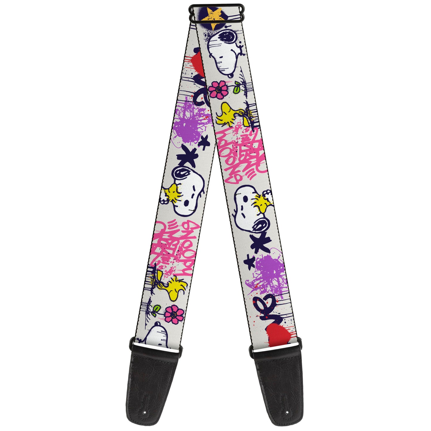 Buckle-Down Guitar Strap - Peanuts Snoopy and Woodstock