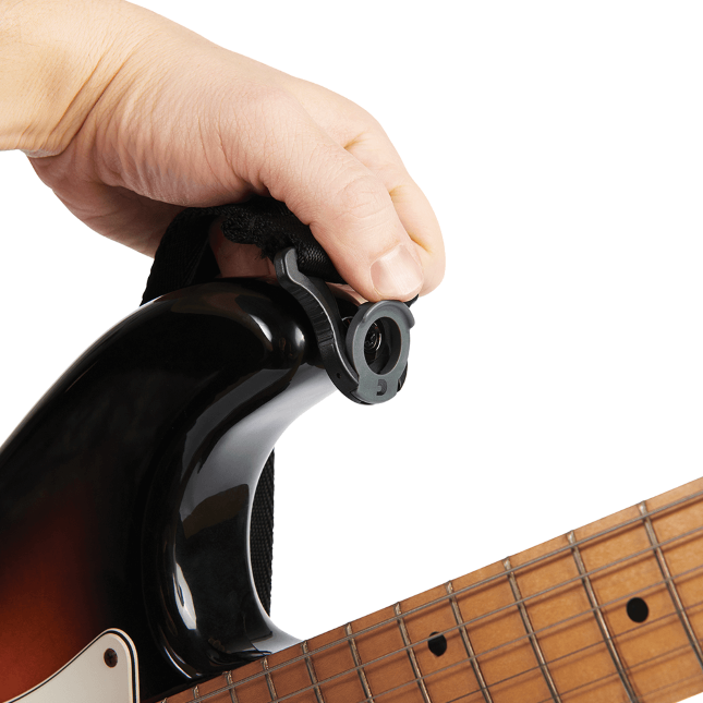 D'Addario Auto Locking Guitar Strap - Black
