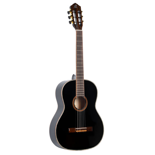 Ortega Family Series R221SNBK Spruce/Mahogany Slim Neck - Black inc. Deluxe Gig Bag