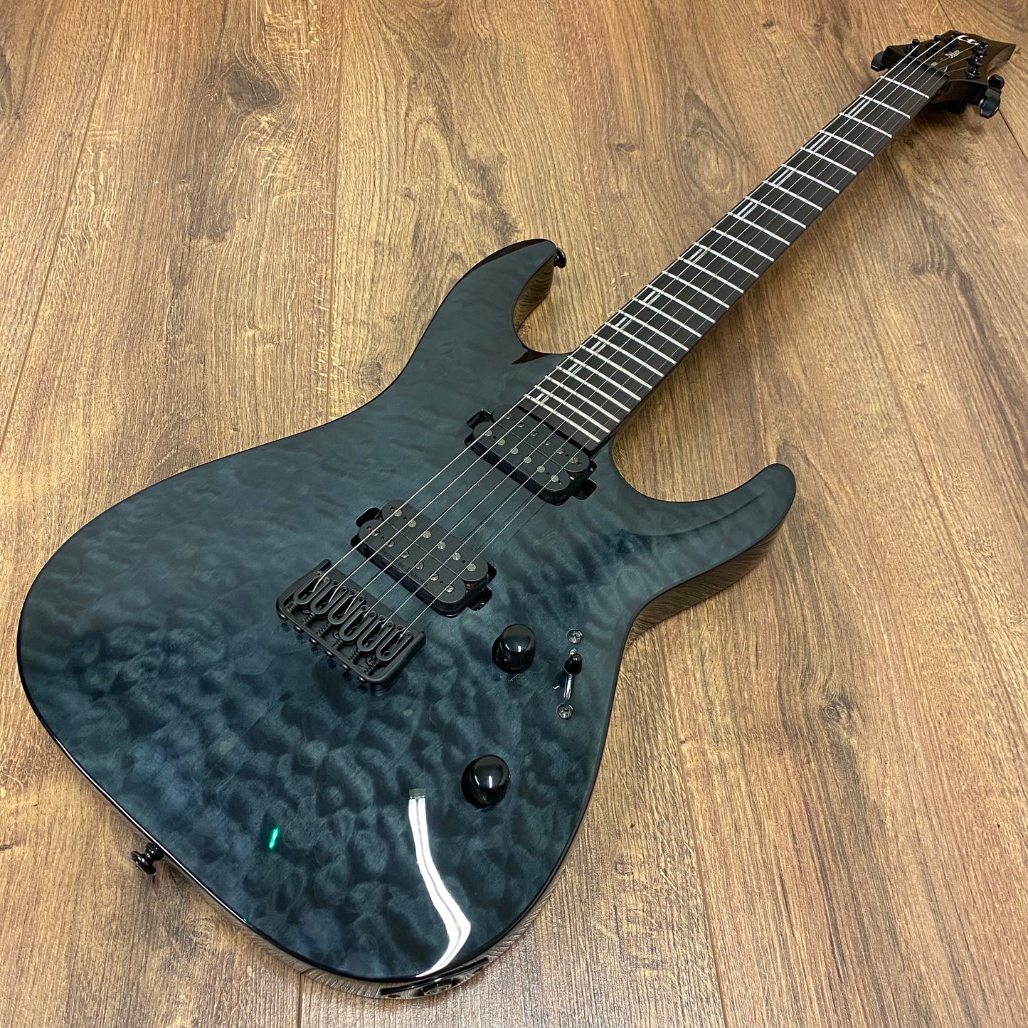 Pre-Owned ESP LTD H-1001 QM - See Thru Black