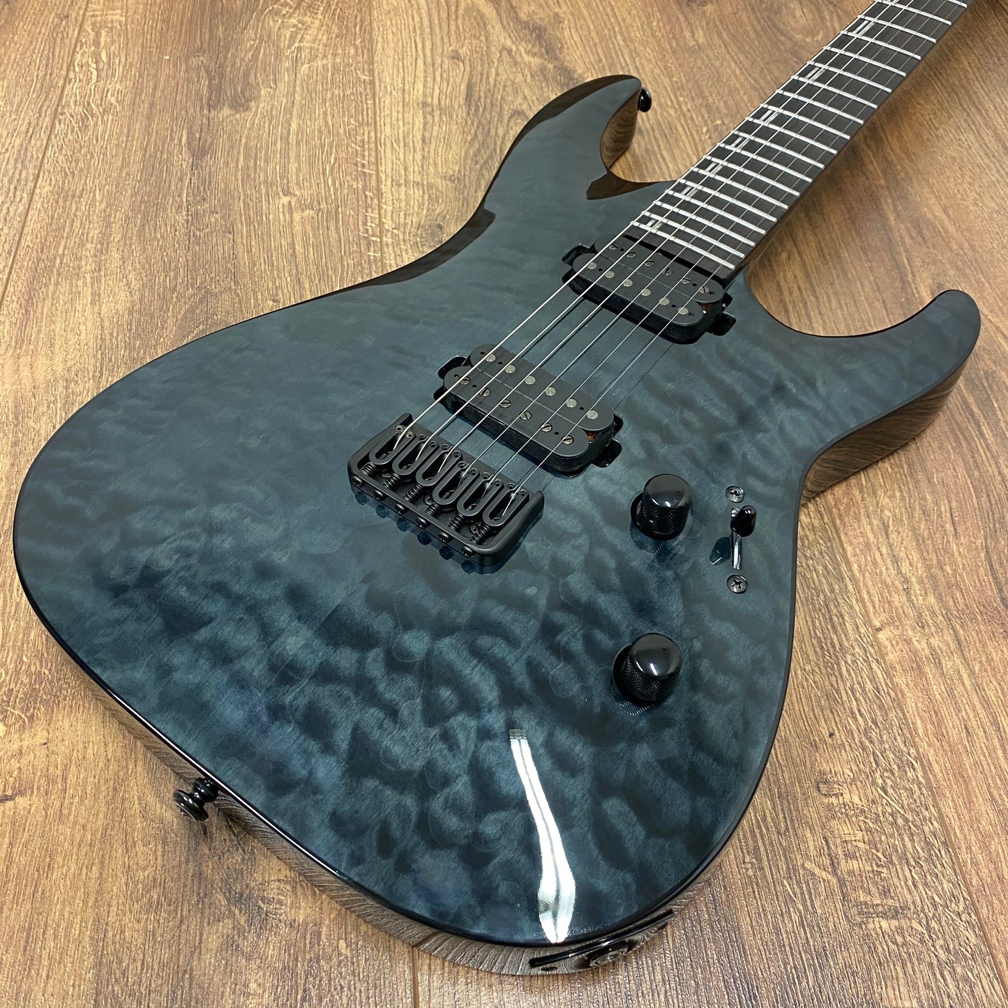 Pre-Owned ESP LTD H-1001 QM - See Thru Black
