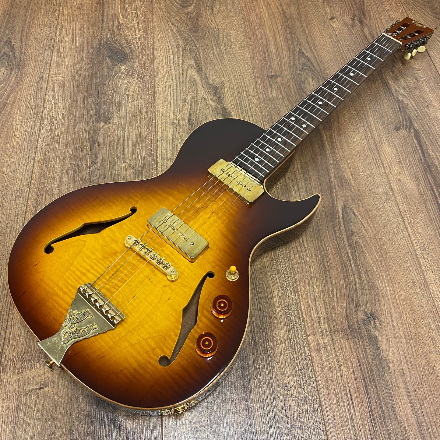 Pre-Owned B&G Guitars Little Sister Crossroad P90 - Tobacco Burst