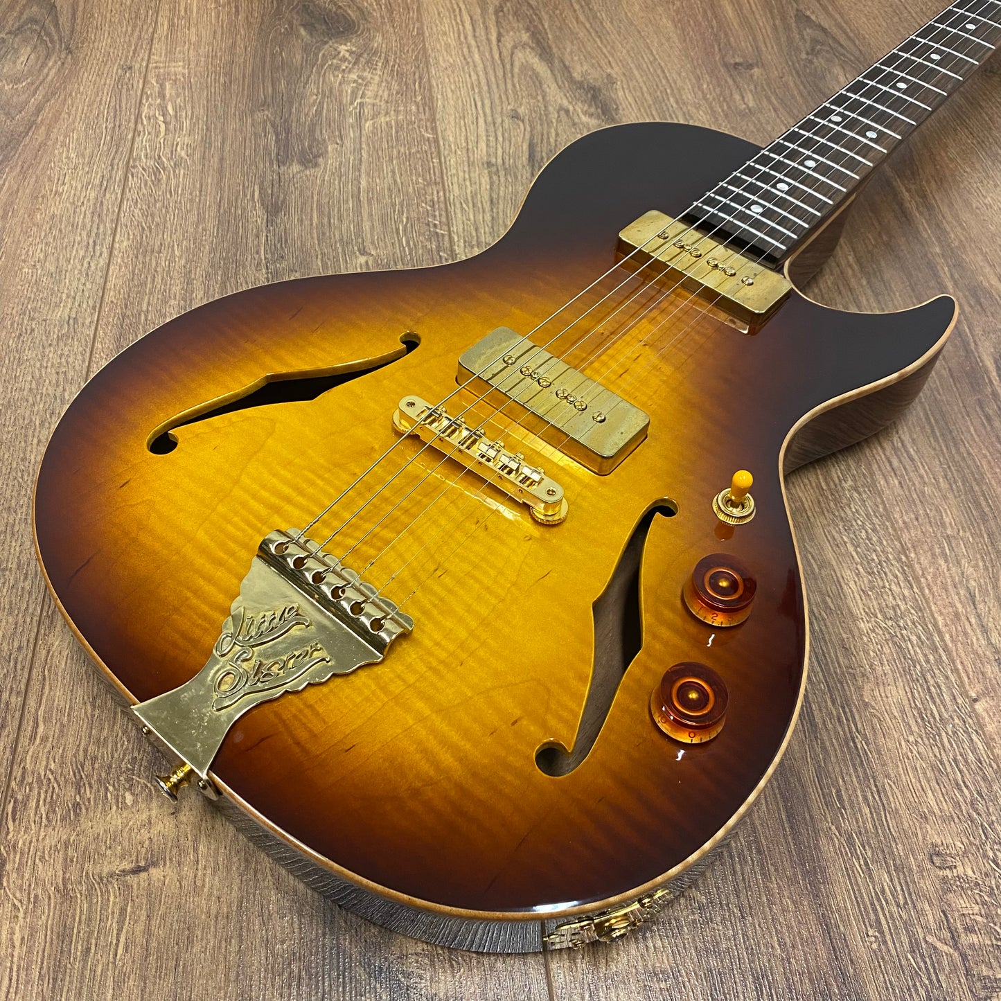 Pre-Owned B&G Guitars Little Sister Crossroad P90 - Tobacco Burst
