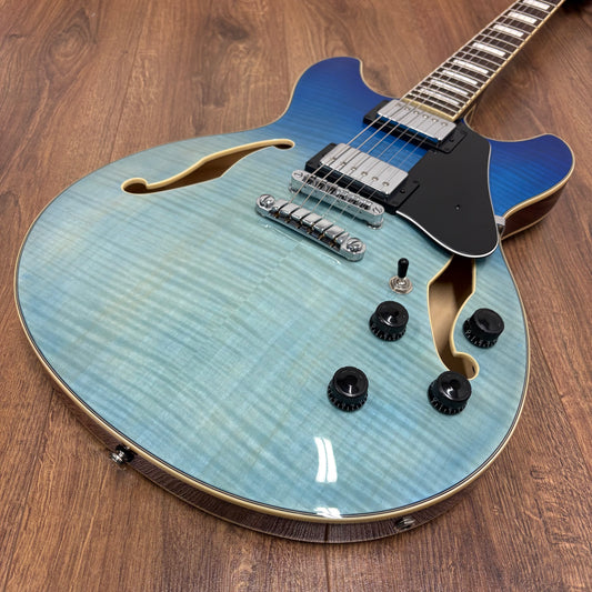 Pre-Owned Ibanez AS73FM Artcore - Azure Blue Gradation