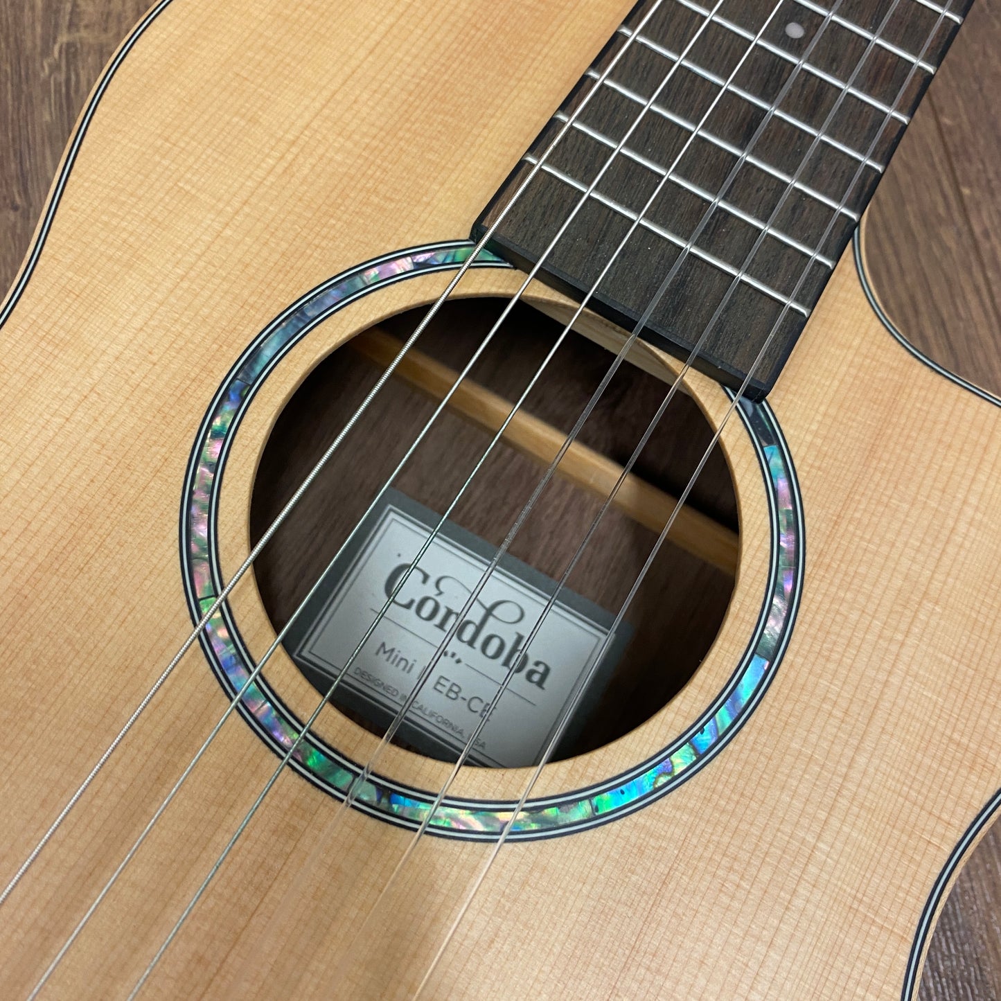 Pre-Owned Cordoba Mini II EB-CE Travel Size Nylon Acoustic Guitar