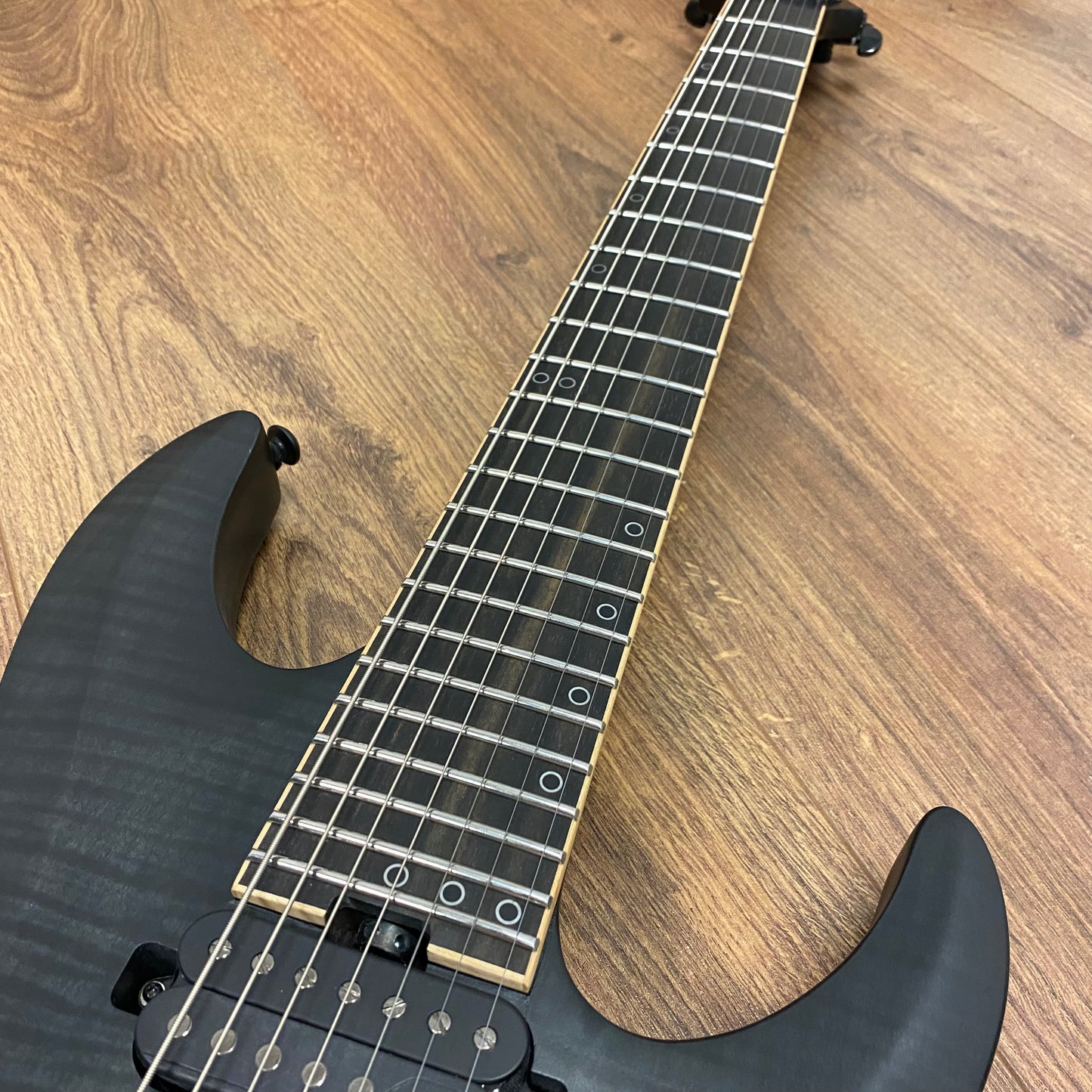 Pre-Owned Schecter KM7 MKII Keith Merrow Signature 7 String - See-Thru Black Pearl