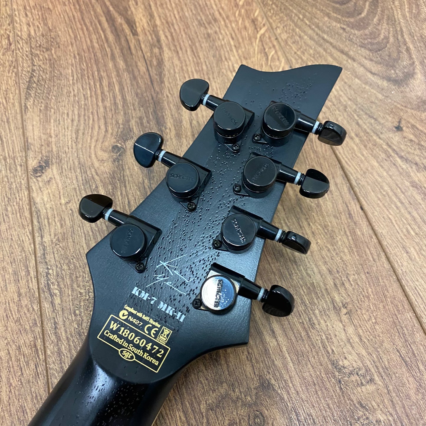 Pre-Owned Schecter KM7 MKII Keith Merrow Signature 7 String - See-Thru Black Pearl