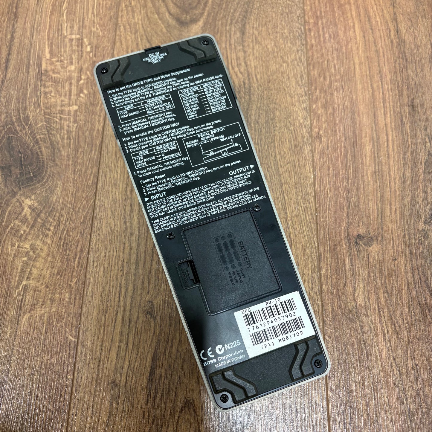 Pre-Owned Boss PW-10 Wah Pedal