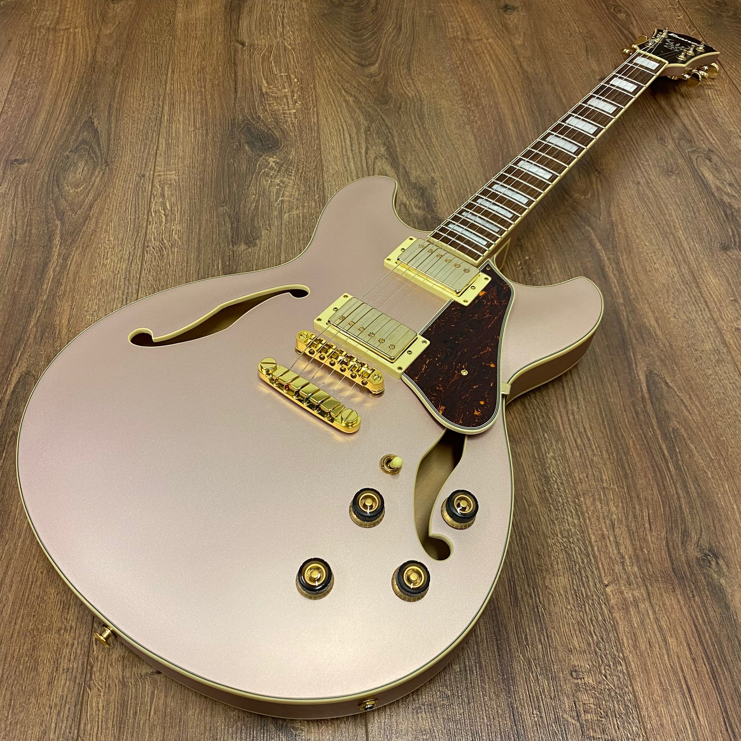 Pre-Owned Ibanez AS73G-RGF Artcore Semi-Hollow - Rose Gold Metallic Flat
