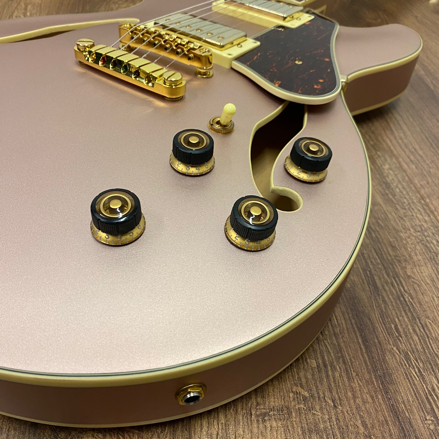 Pre-Owned Ibanez AS73G-RGF Artcore Semi-Hollow - Rose Gold Metallic Flat
