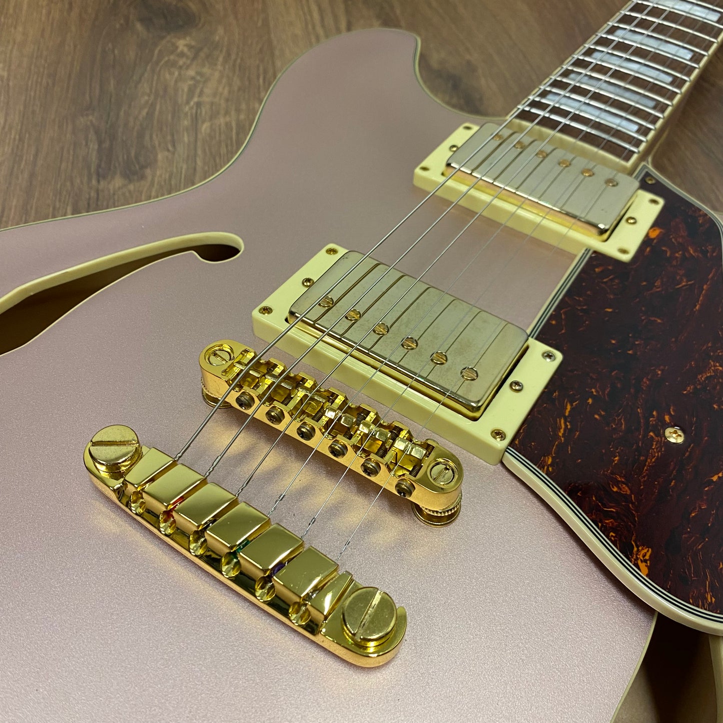 Pre-Owned Ibanez AS73G-RGF Artcore Semi-Hollow - Rose Gold Metallic Flat