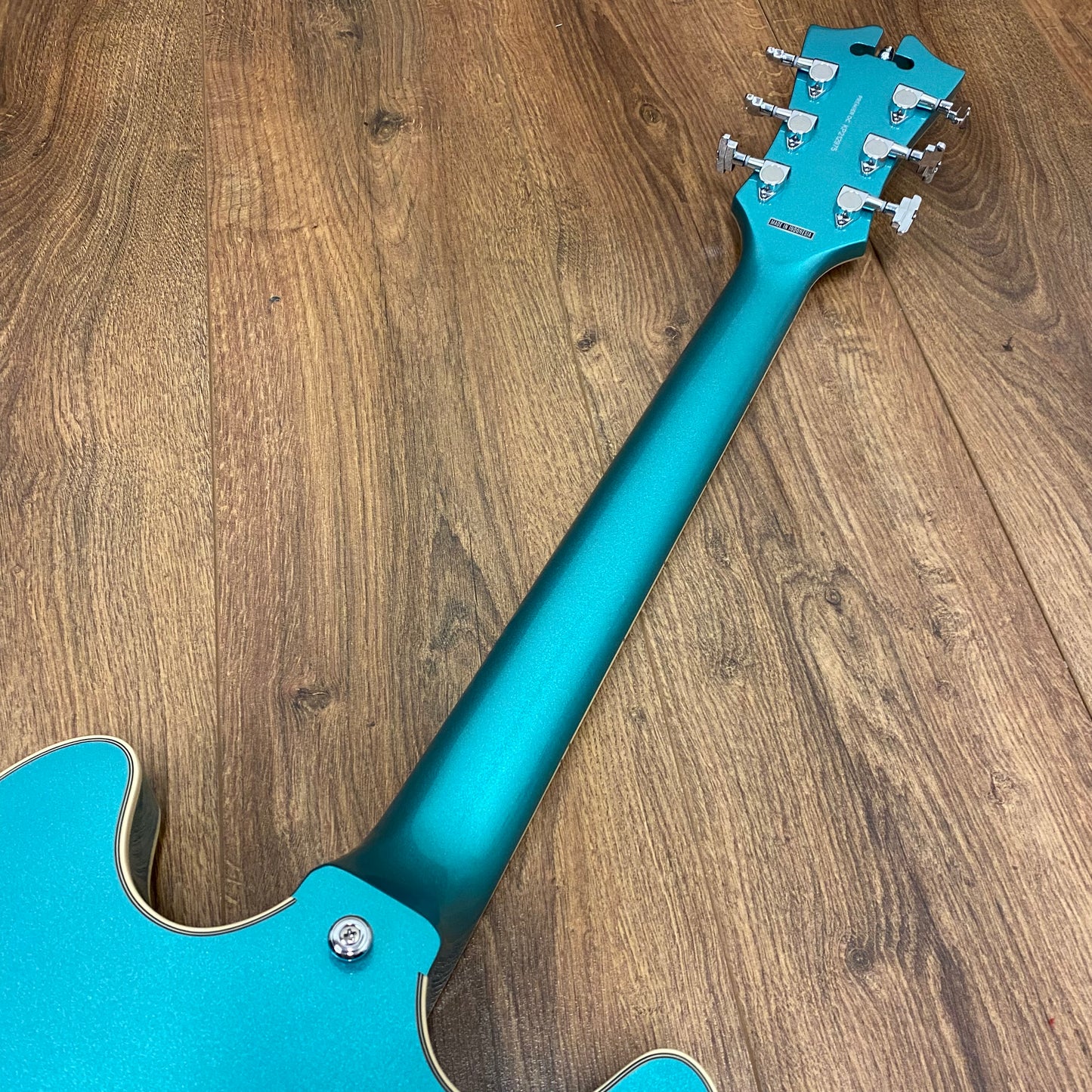 Pre-Owned D'Angelico Premier Doublecut Semi-Hollow Stopbar - Ocean Turquoise