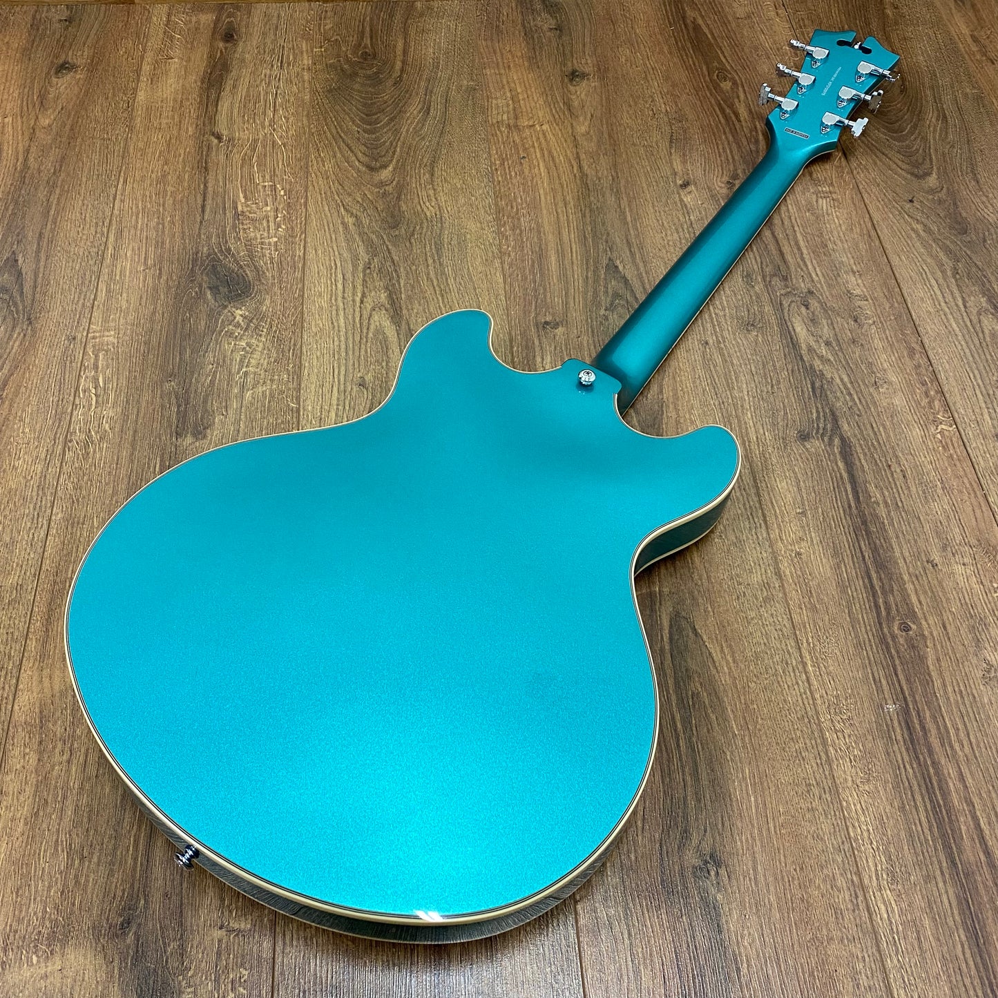 Pre-Owned D'Angelico Premier Doublecut Semi-Hollow Stopbar - Ocean Turquoise