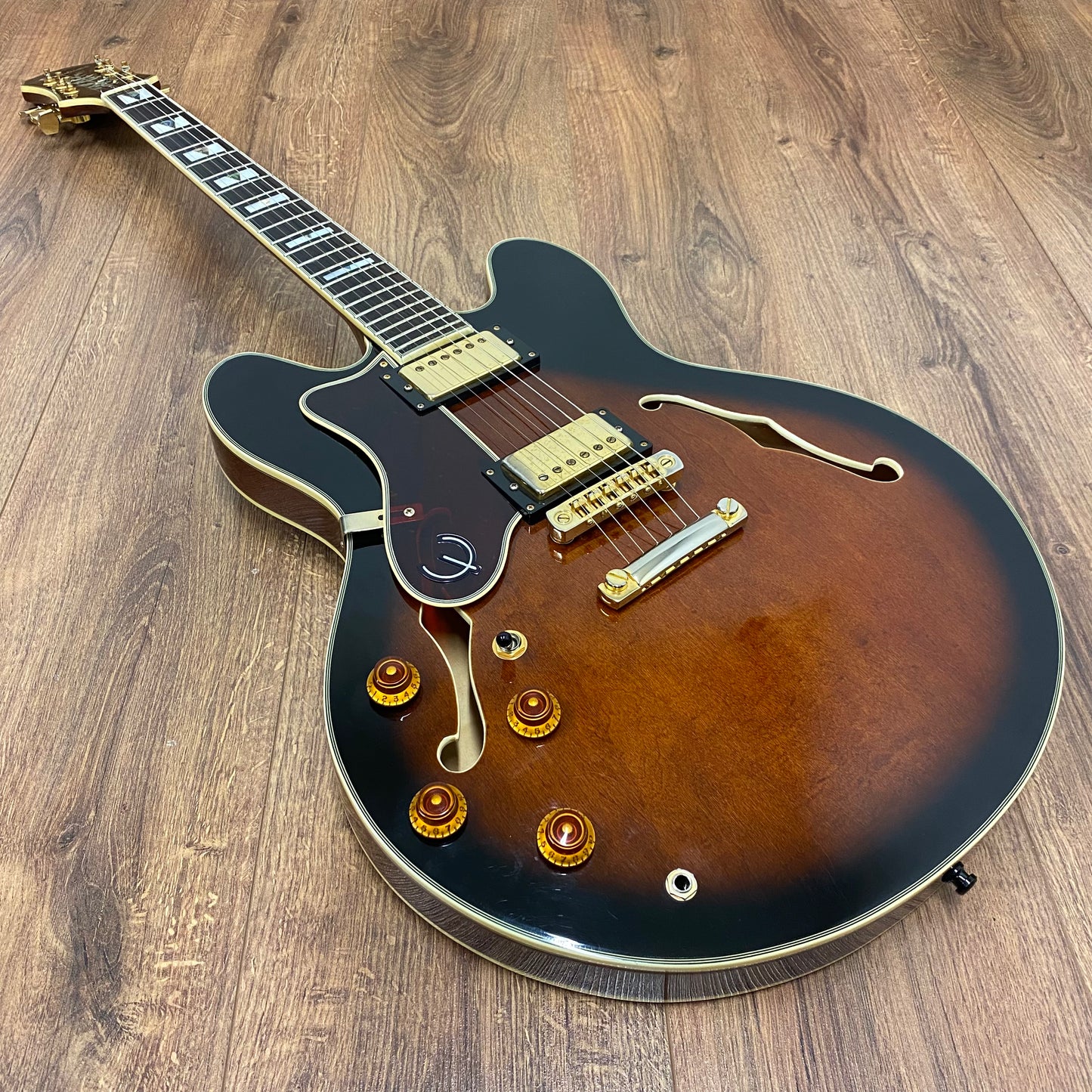 Pre-Owned Epiphone Sheraton MIK - Sunburst - Left Handed - 1997