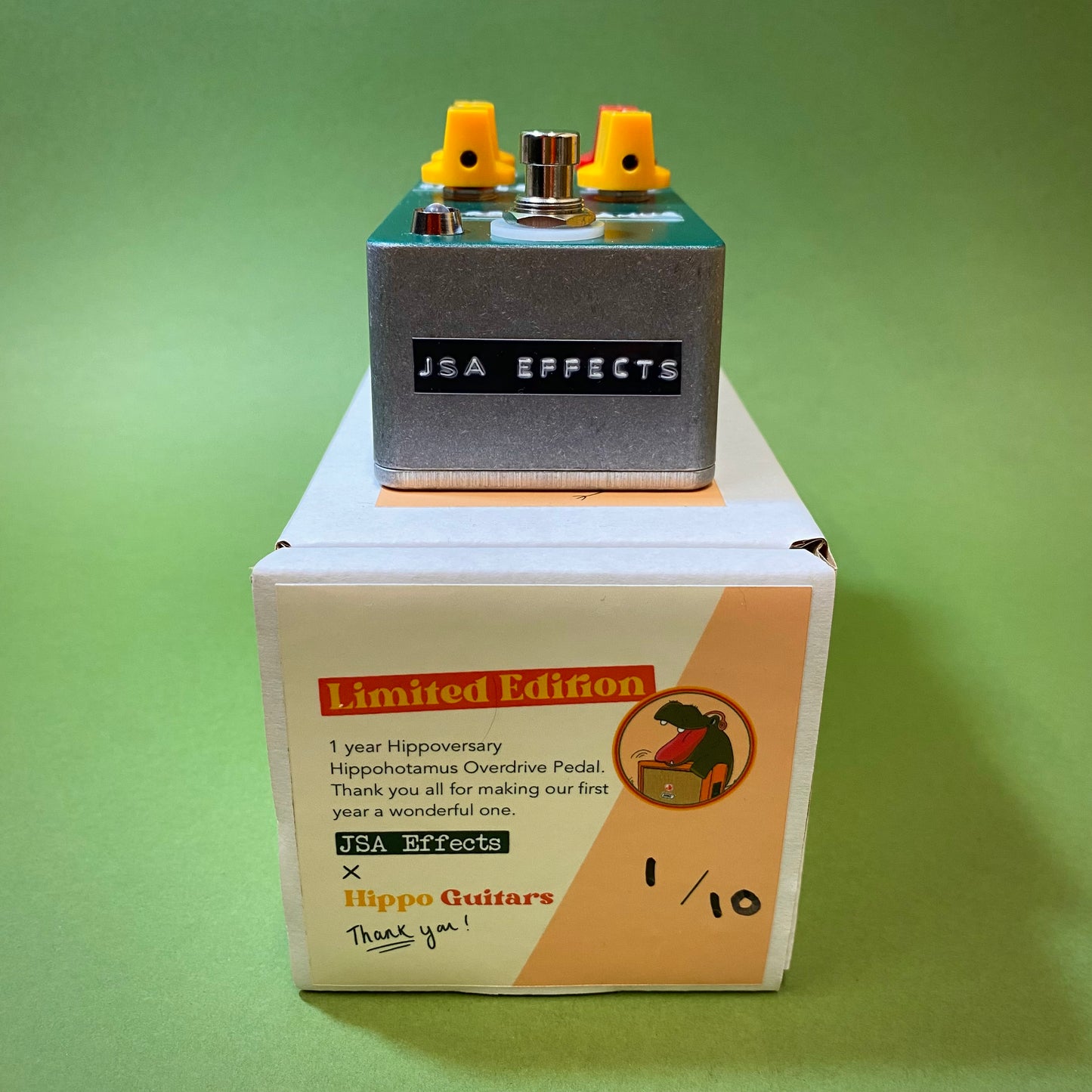 JSA Effects X Hippo Guitars Limited Edition Hippohotamus Overdrive Pedal