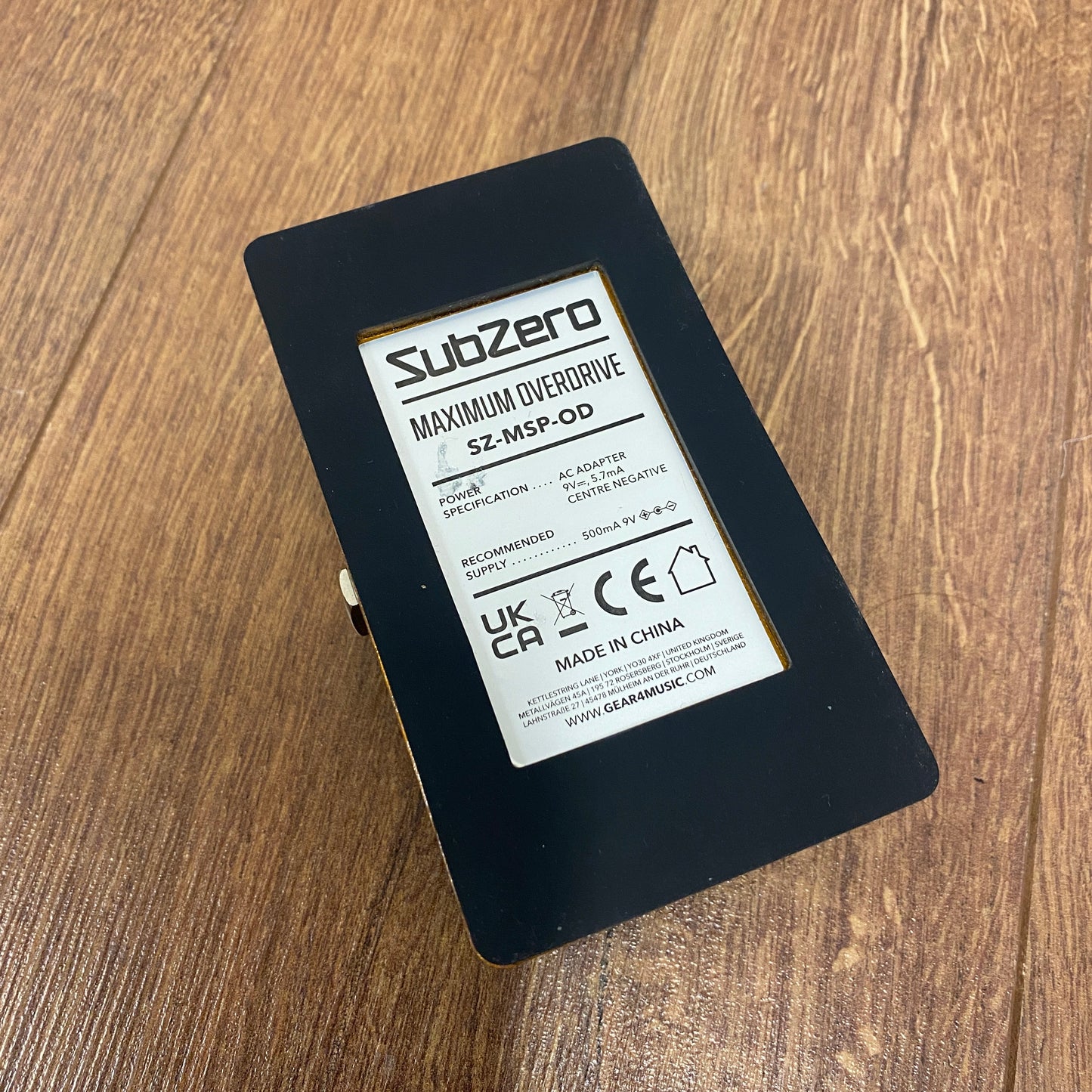 Pre-Owned Sub Zero Maximum Overdrive Pedal