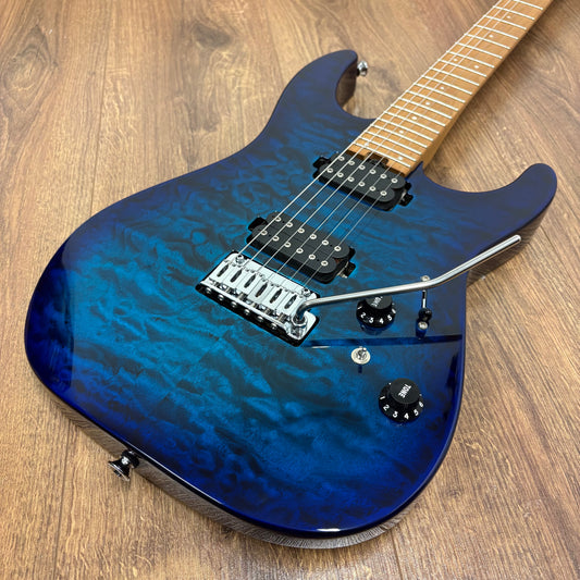 Pre-Owned Charvel Pro-Mod DK24 HH 2PT CM QM - Chlorine Burst