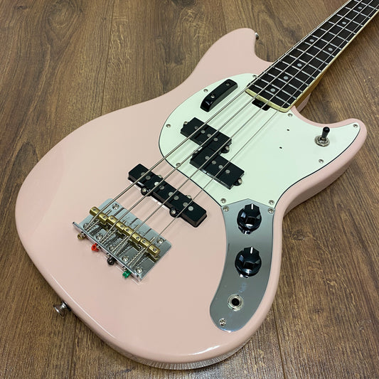 Pre-Owned Harley Benton MV-4MSB Short Scale Bass - Shell Pink