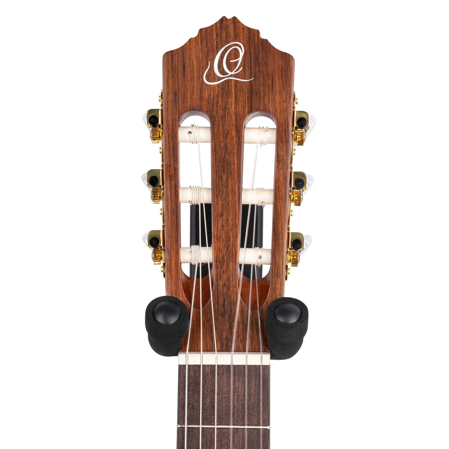 Ortega Guitar Wall Hanger - Black Wood Backing Plate