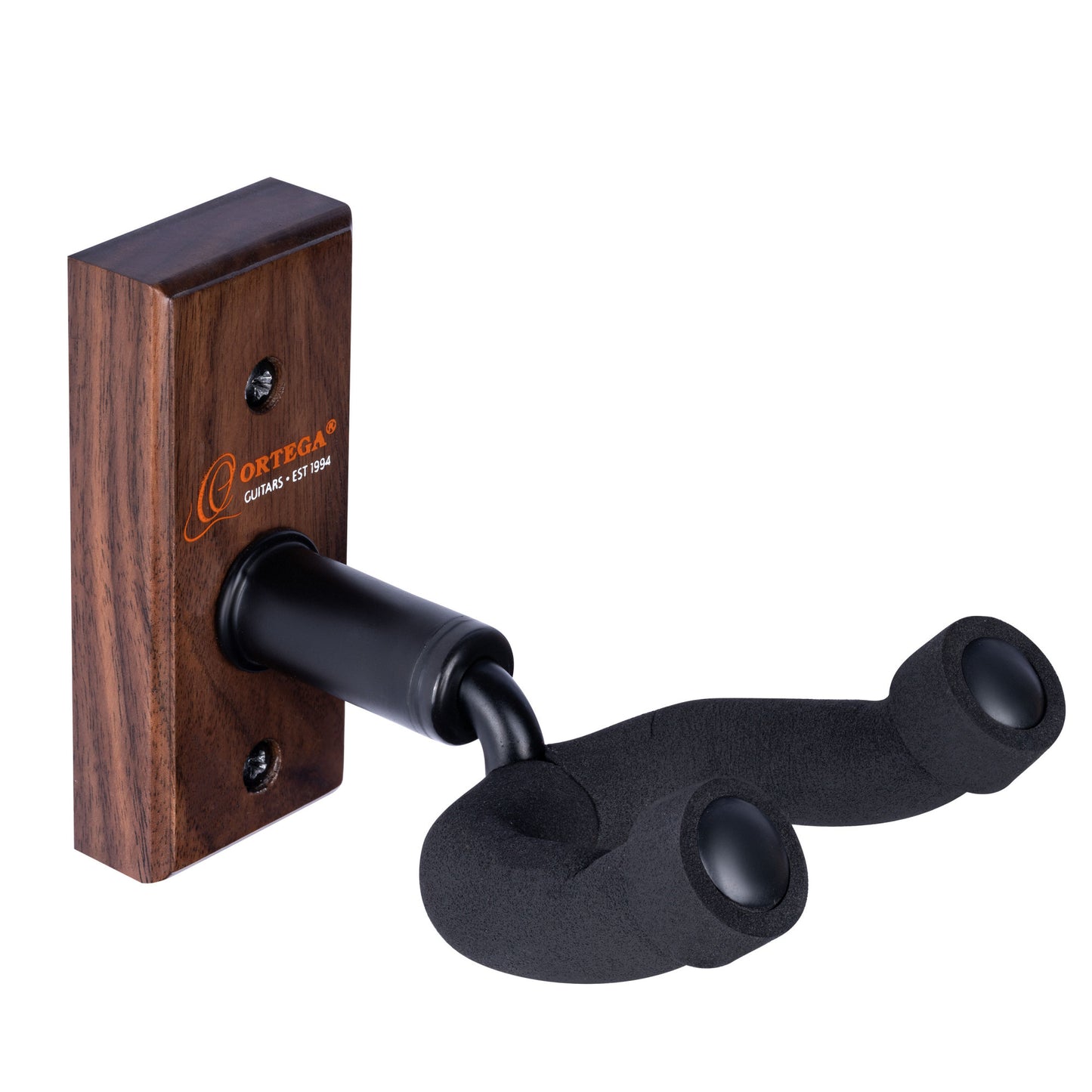 Ortega Guitar Wall Hanger - Walnut Wood Backing Plate