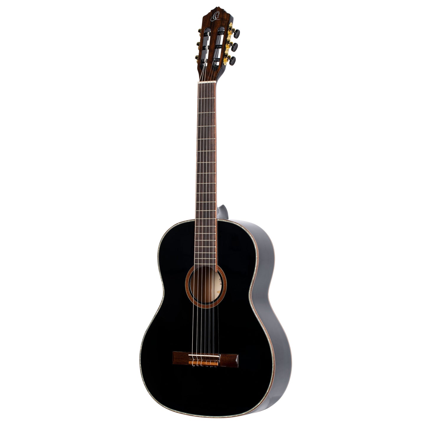 Ortega Family Series R221SNBK Spruce/Mahogany Slim Neck - Black inc. Deluxe Gig Bag