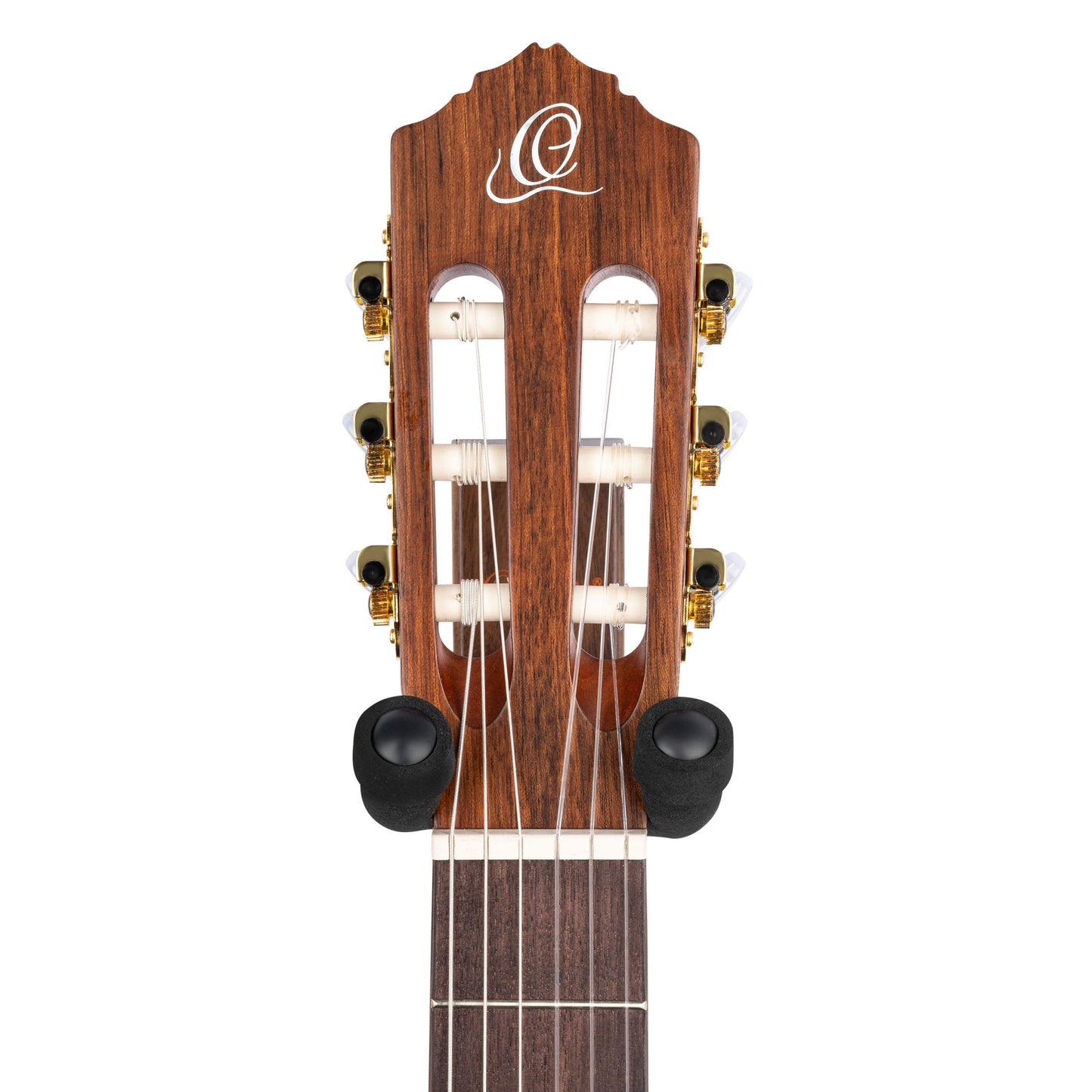 Ortega Guitar Wall Hanger - Walnut Wood Backing Plate