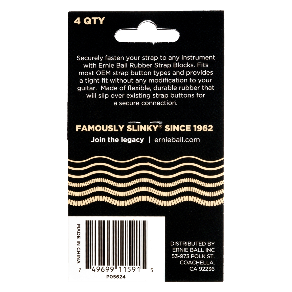 Ernie Ball Strap Blocks - Cream (Pack of 4)