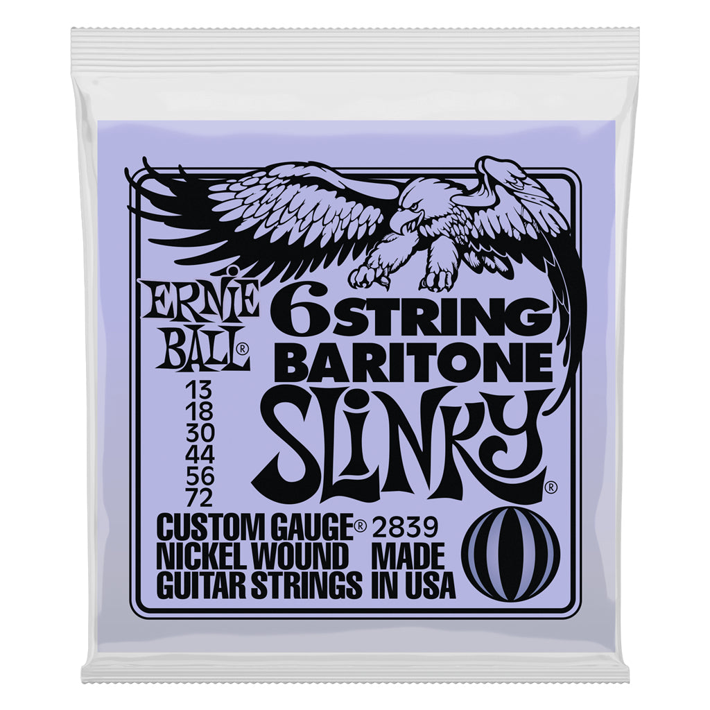 Ernie Ball Baritone Slinky Electric Guitar Strings (.013 -.072)