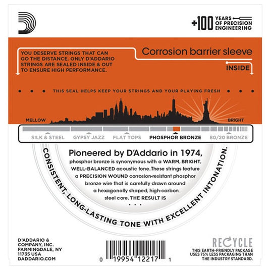 D'Addario EJ42 Phosphor Bronze Resophonic Strings (.016 -.056) Medium