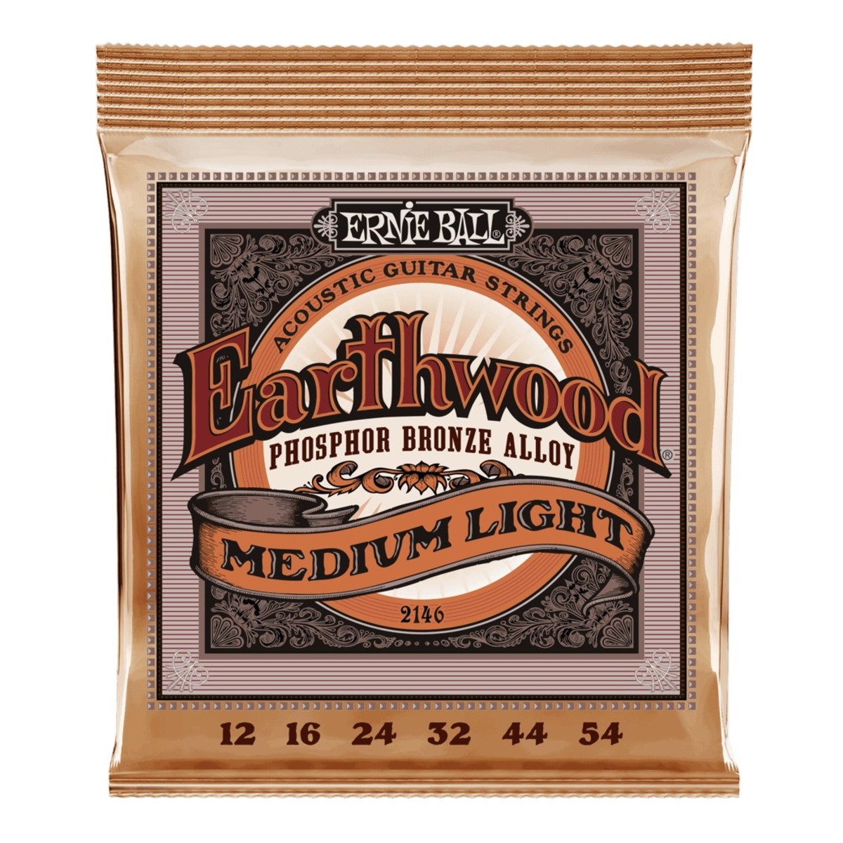 Ernie Ball Earthwood Phosphor Bronze Acoustic Guitar Strings (.012 -.054) Medium Light