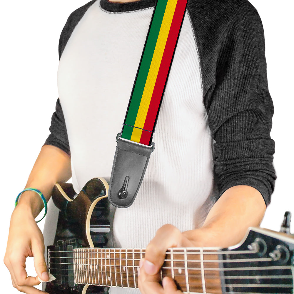 Buckle-Down Guitar Strap - Jamaican Stripe