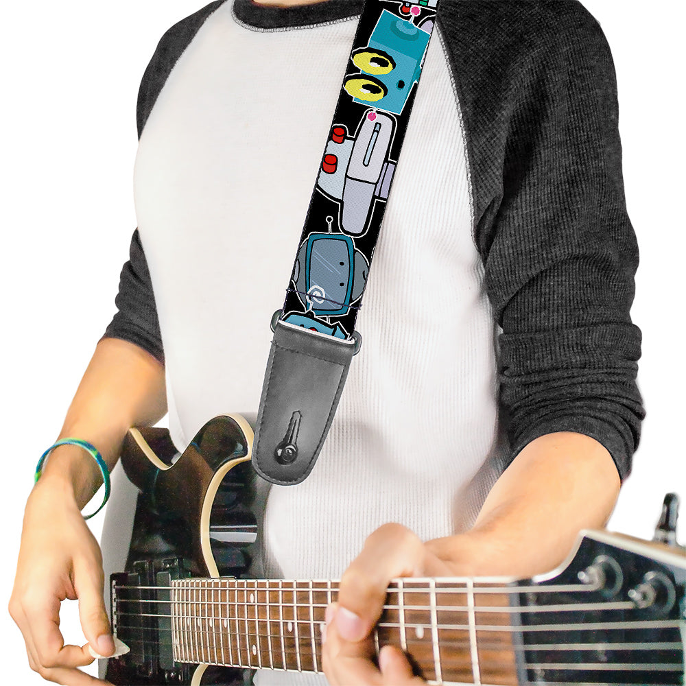 Buckle-Down Guitar Strap - Robots Up Close