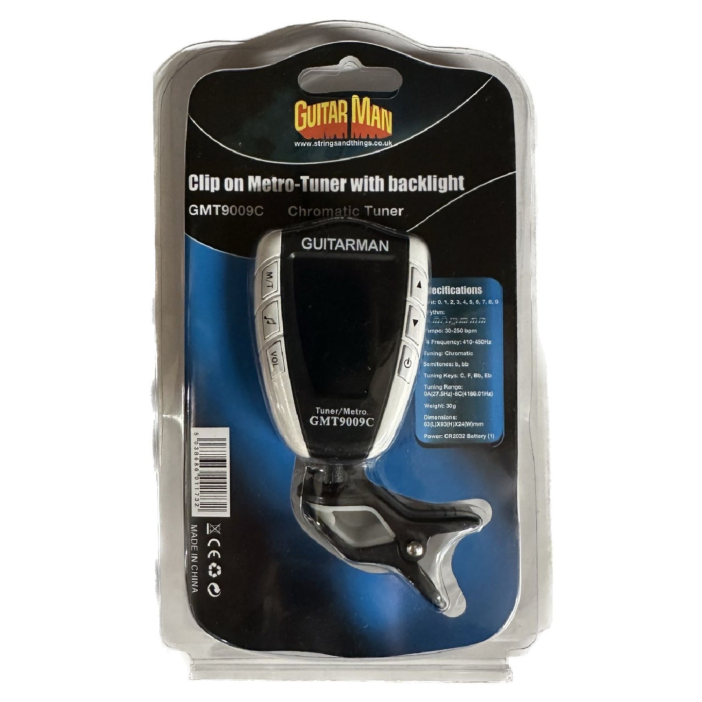 Guitar Man Chromatic Metro Clip-On Tuner