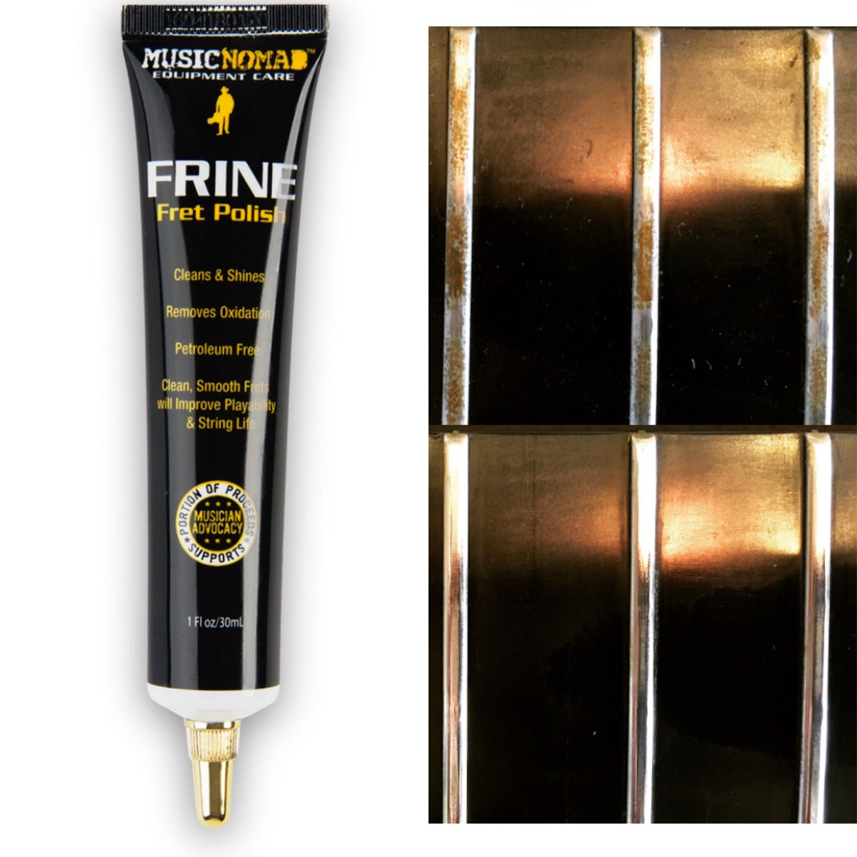 Music Nomad Fret Polish Kit - Fret Polish, Fret Guards & Microfiber Cloth