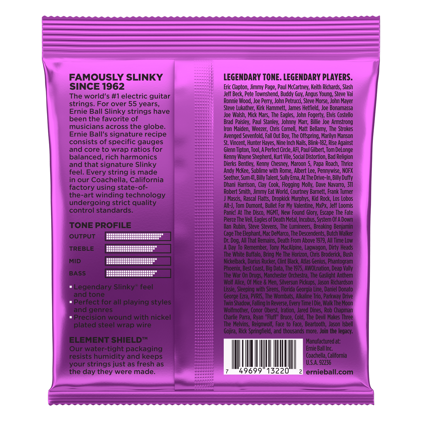 Ernie Ball Power Slinky Electric Guitar Strings (.011 -.048) **3 PACK**