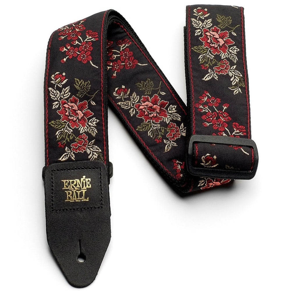 Ernie Ball Jacquard Guitar Strap - Red Rose