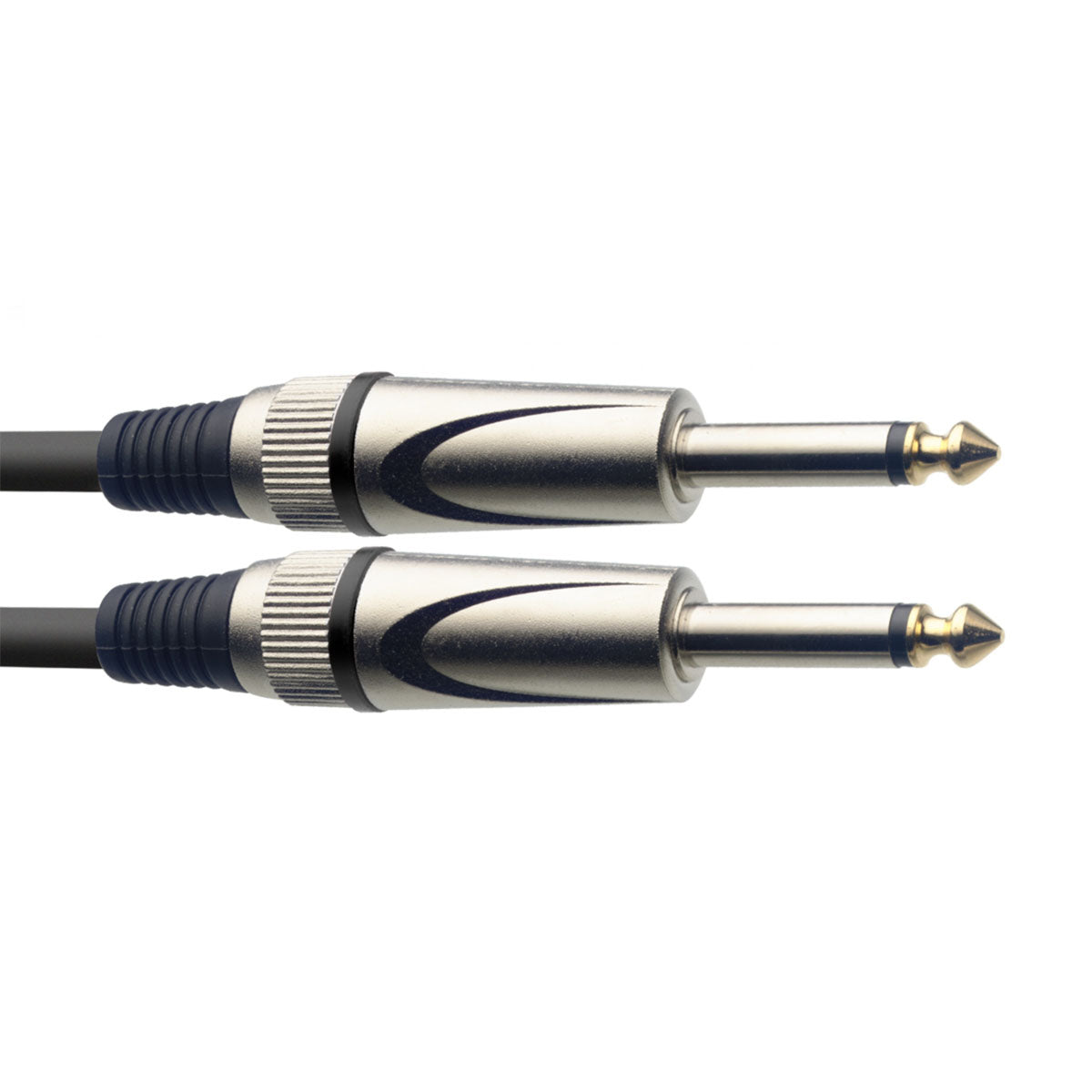 Stagg S-Series Deluxe Curly Instrument Cable - 1/4" Jack Plug To 1/4" Jack Plug
