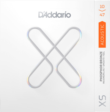 D'Addario XS Phosphor Bronze Coated Acoustic Guitar Strings (.010 -.047) Extra Light