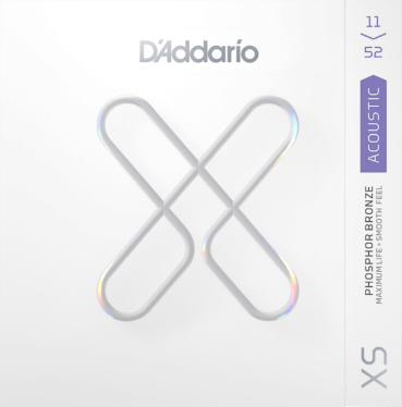 D'Addario XS Phosphor Bronze Coated Acoustic Guitar Strings (.011 -.052) Custom Light