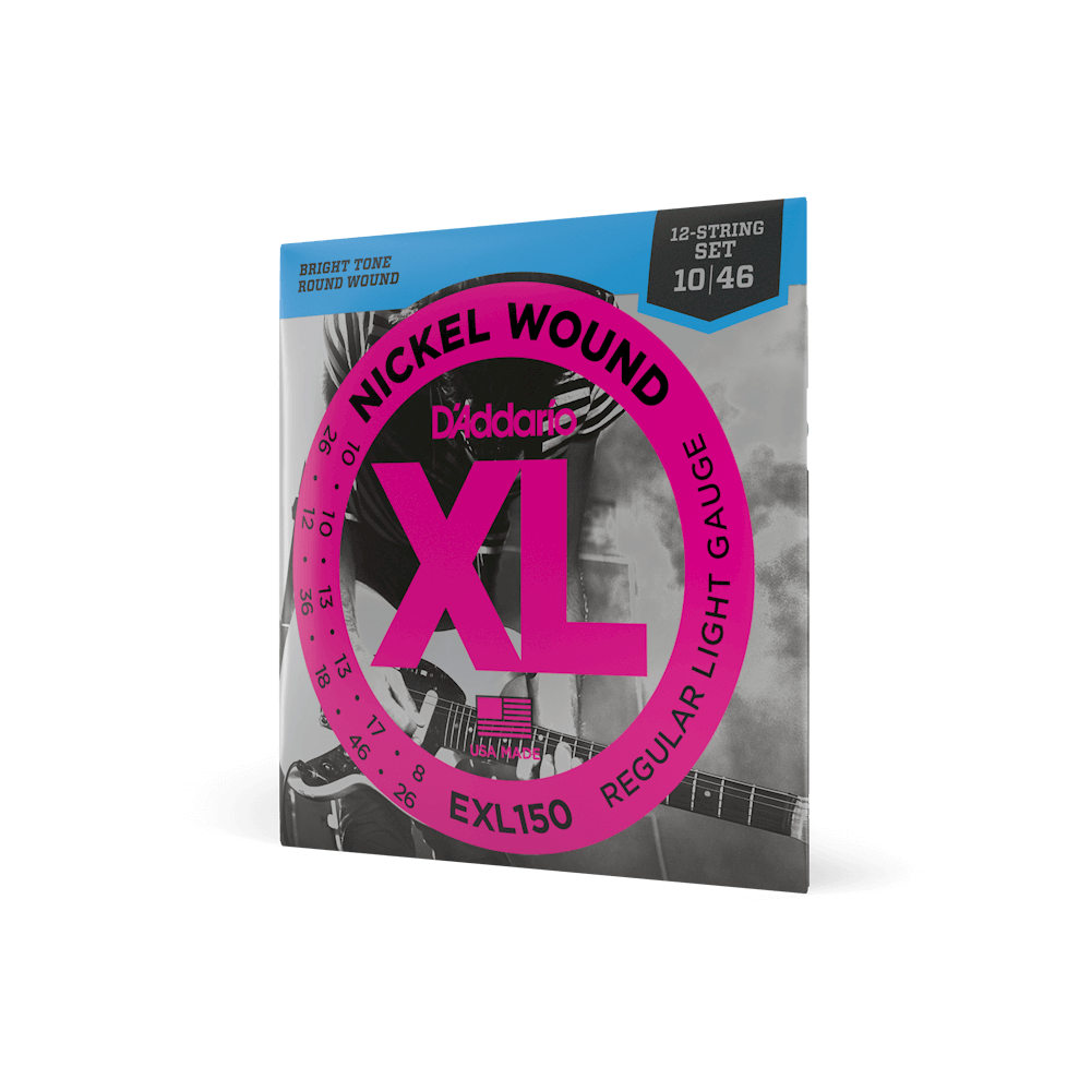 D'addario EXL150 12-String Electric Guitar Strings (.010 - .046) Regular Light
