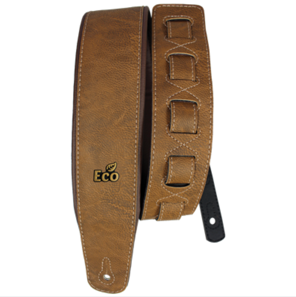 Ecosoft Vegan Premium Guitar Strap 3" - Whiskey
