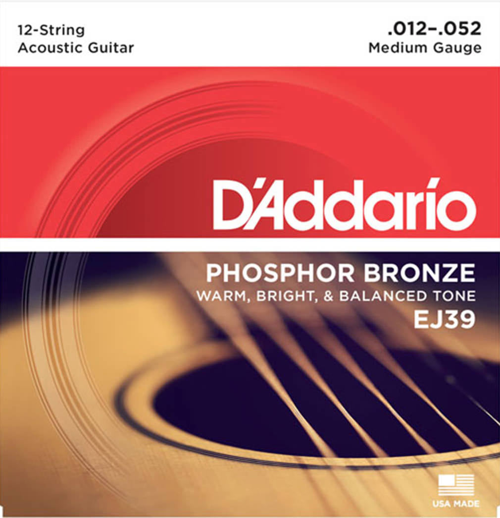 D Addario EJ39 Phosphor Bronze 12 String Acoustic Strings .012