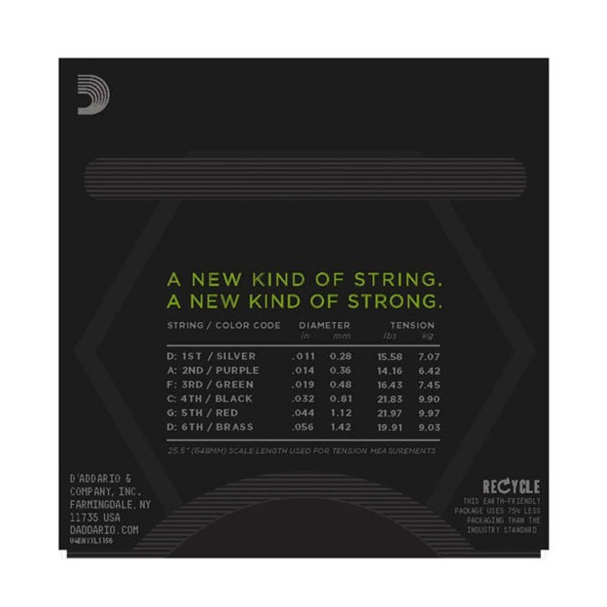 D'Addario NYXL Premium Electric Guitar Strings (.011 -.056) Medium Top / Extra-Heavy Bottom