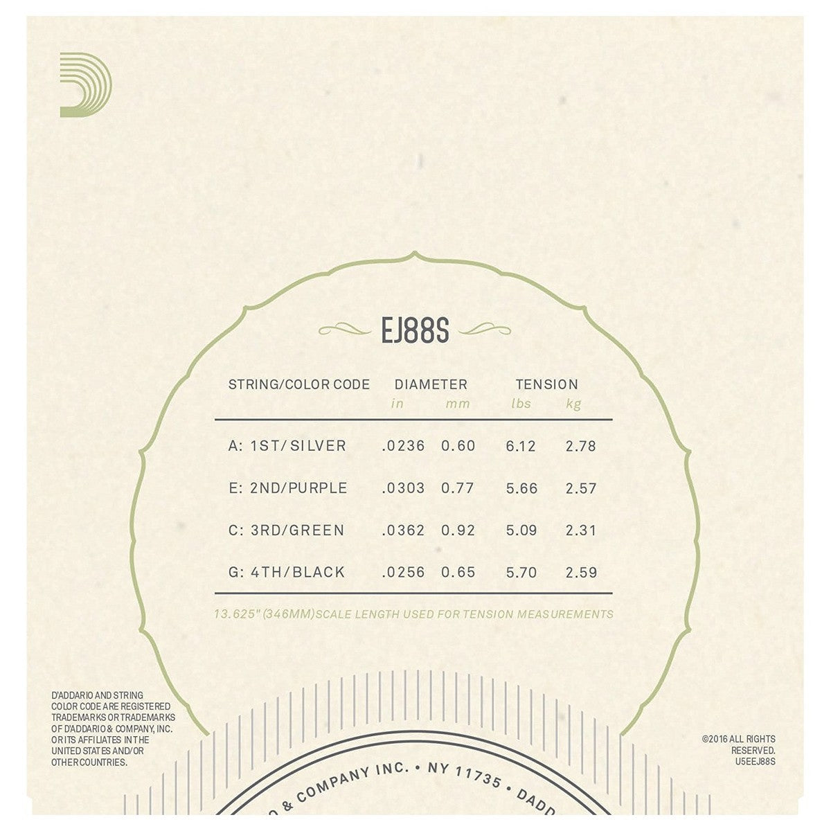 D'Addario EJ88S Nyltech Ukulele Strings - Soprano