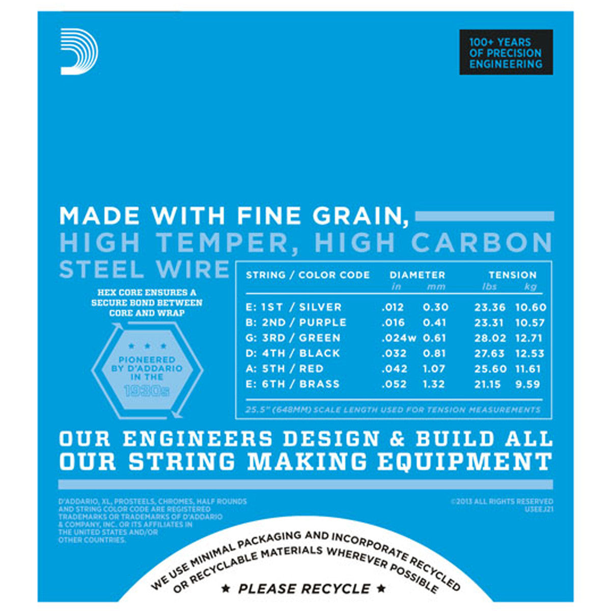D'Addario EXL110 Electric Guitar Strings (.010 -.046) Regular Light