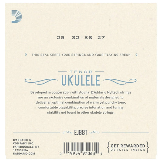 D'Addario EJ88T Nyltech Ukulele Strings - Tenor