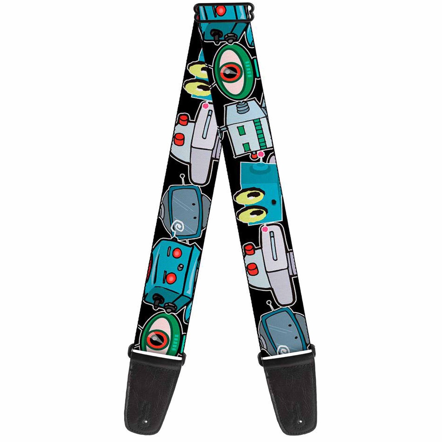 Buckle-Down Guitar Strap - Robots Up Close