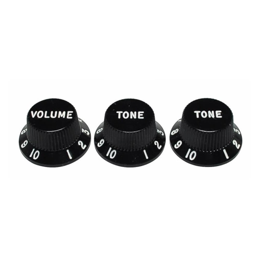 Fender Control Knobs for Stratocaster (1 Vol, 2 Tone) - Black **Genuine Fender Parts**