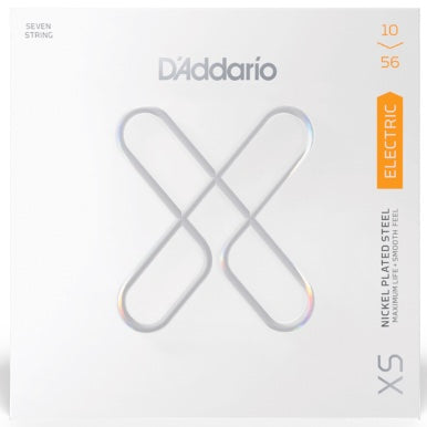 D'Addario XS Nickel Coated Electric Guitar Strings (.010 - .056) Regular Light 7-String