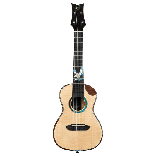 ORTEGA The Private Room Series Concert Ukulele  - Spruce / White Ebony Natural + Bag